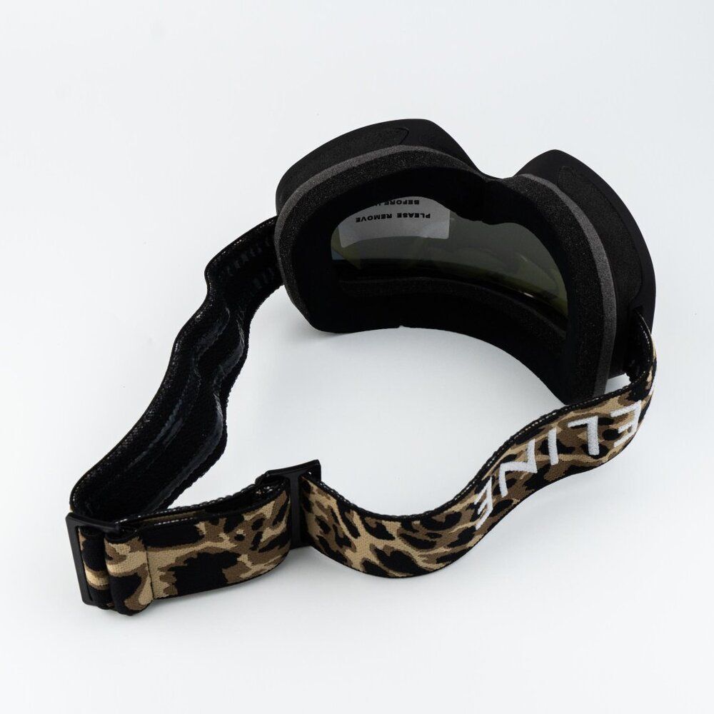 Celine CL40196U SKI MASK 99C Black Animal Gold Mirror NEW AUTHENTIC - Picture 7 of 13